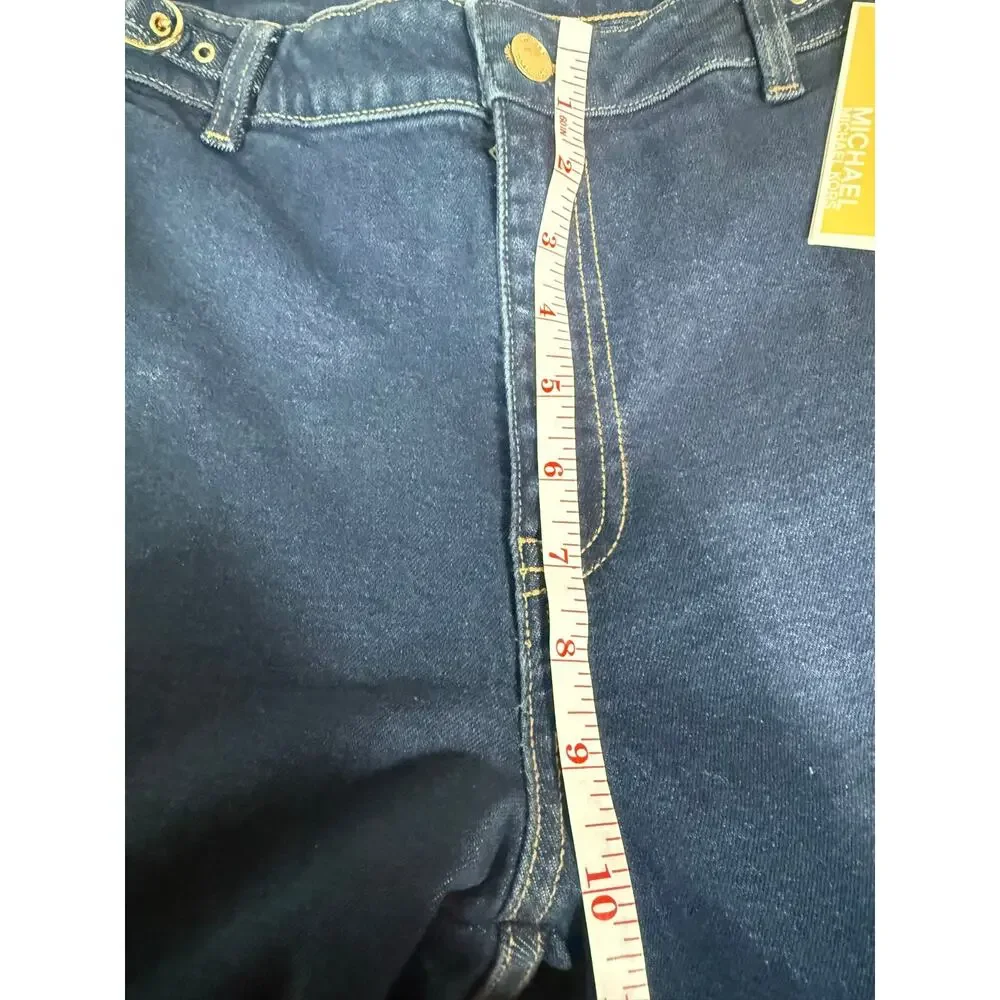 Michael Kors Selma Wide Leg Jeans Women’s 8 Overdyed Indigo Dark Wash NWT $125